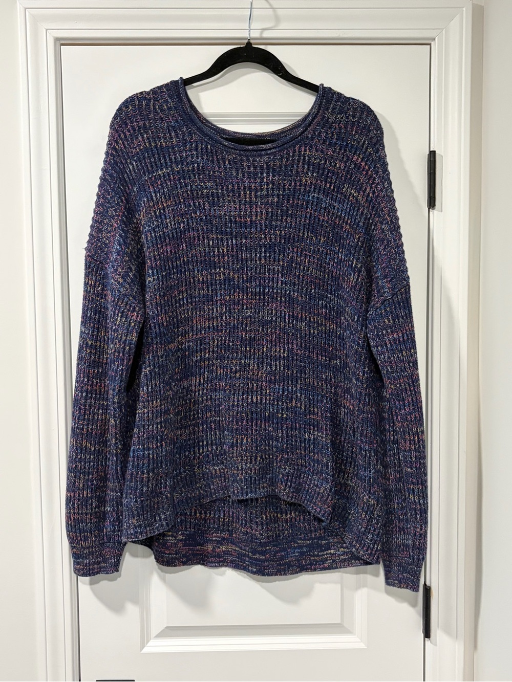 GAP weNavy Marled Crewneck Sweater with Multitone Flecks